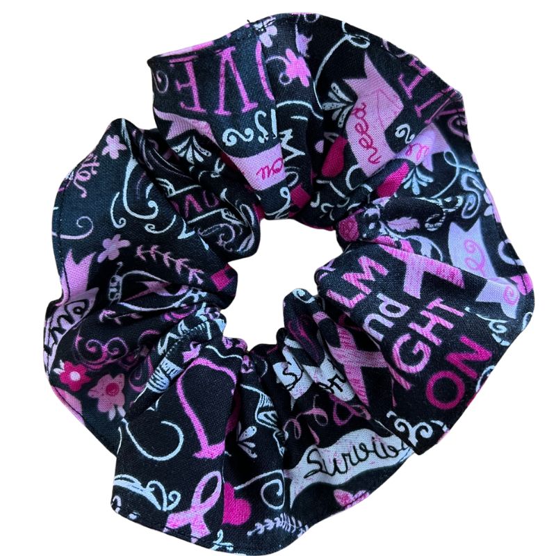 Breast cancer charity scrunchie
