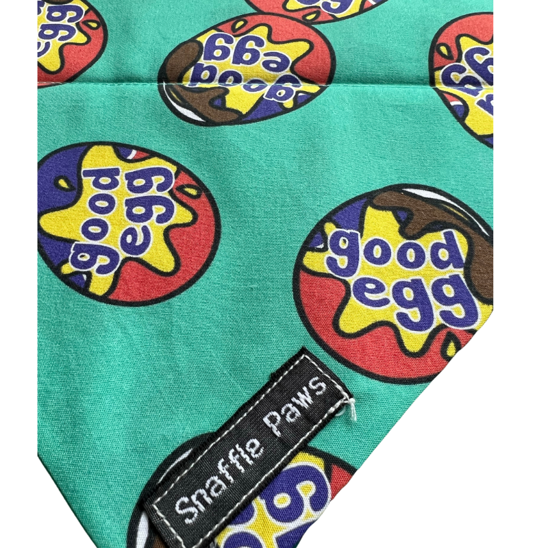 Green good egg bandana close