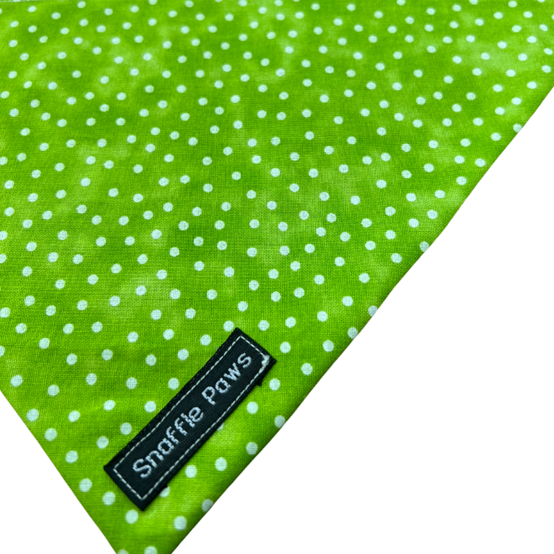 Lime Green Spotty Dog Bandana