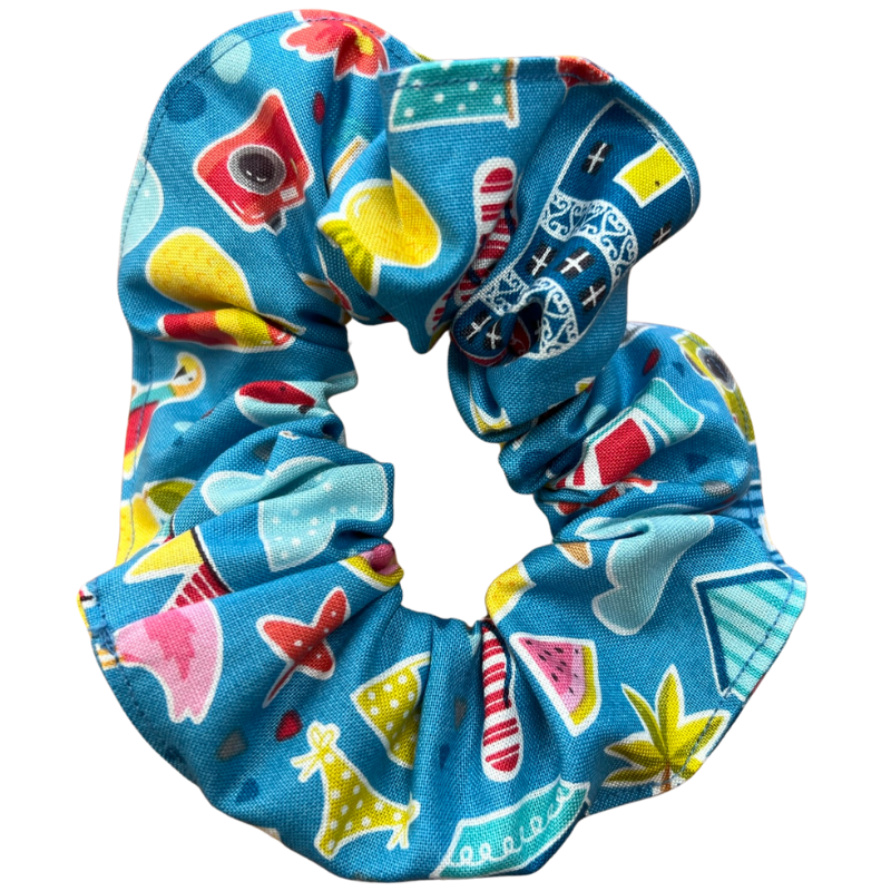 Multi coloured Summer Icons Scrunchie.