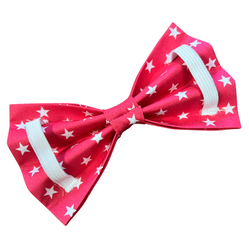 pink star dog bow tie