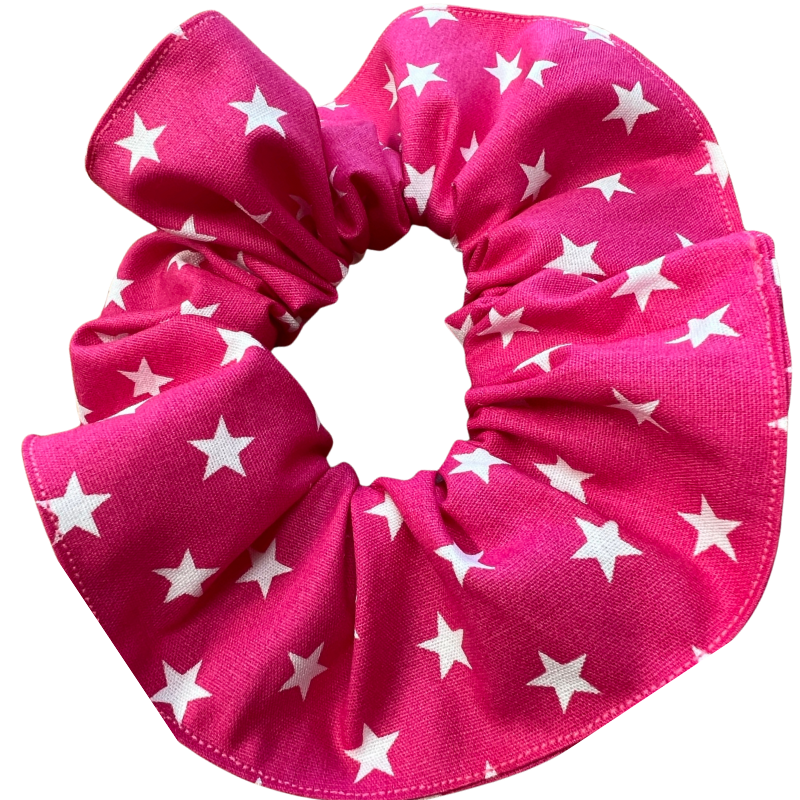 pink star scrunchie