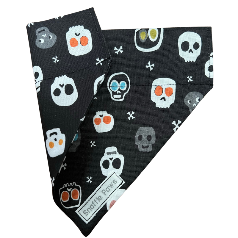 Emo Skulls Dog Bandana