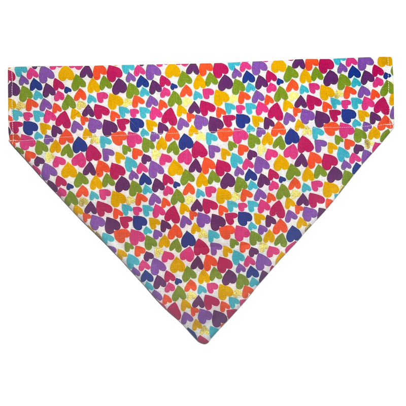 Light multi coloured Hearts Dog Bandana