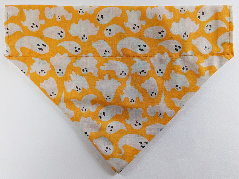 White-ghosts-on-orange-dog-bandana